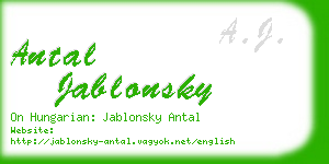 antal jablonsky business card